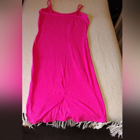 Beautiful Hot Pink Spring/Summer Midi Dress. SZ M/L - Picture 2 of 6
